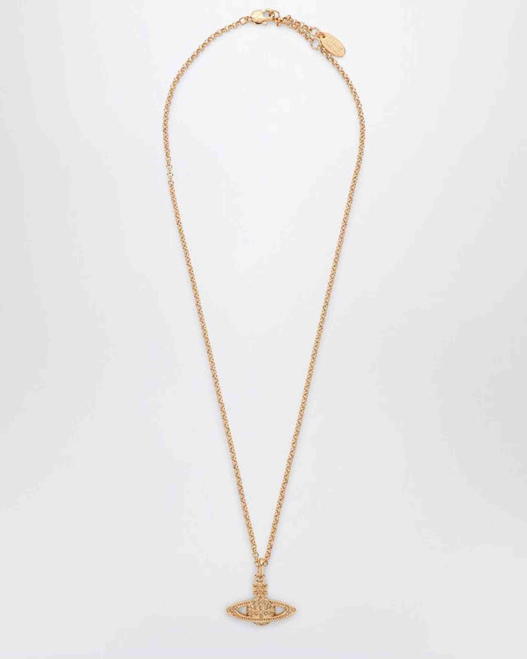 Vivienne Westwood Gold Mini Bas Relief Pendant Necklace In Glam Steals