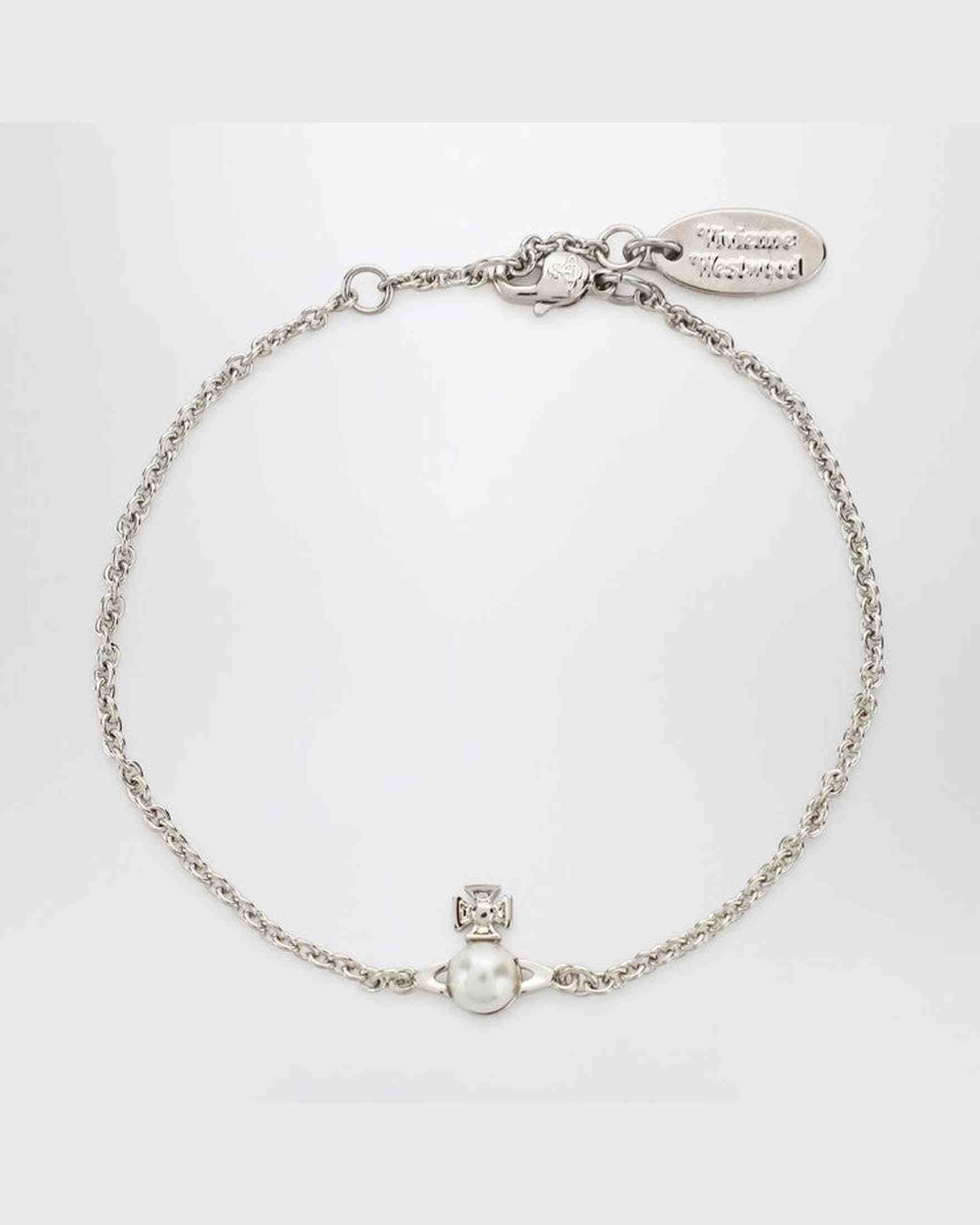 Vivienne Westwood Silver Balbina Bracelet With Pearl Glam Steals