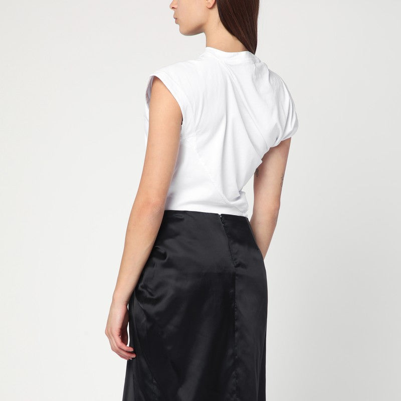 Vivienne Westwood White Asymmetric T-Shirt With Orb Logo Glam Steals