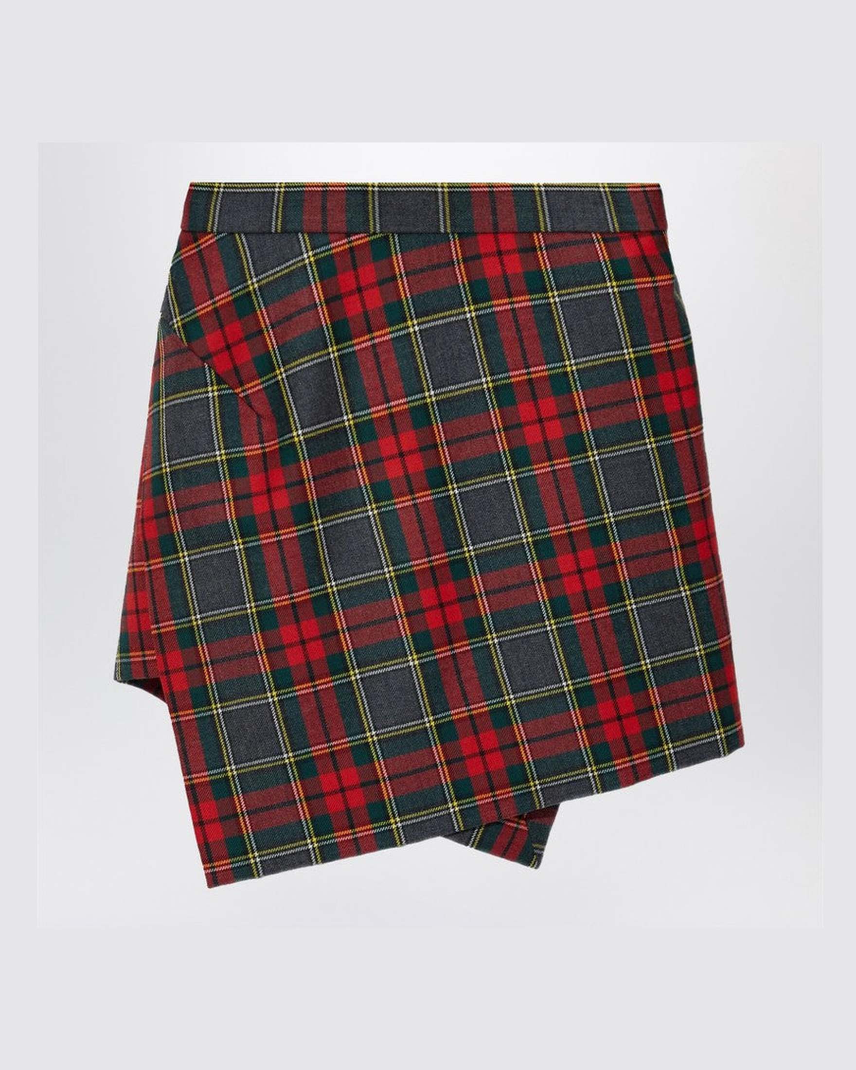 Vivienne Westwood Wool Mini Skirt With Tartan Pattern Glam Steals
