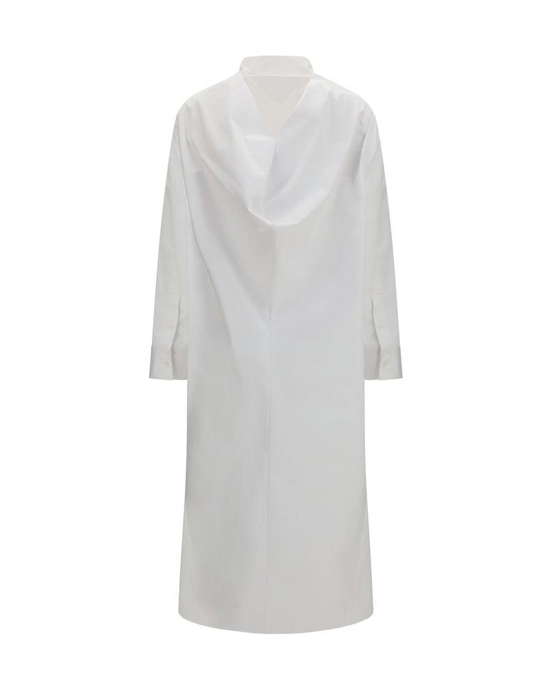 White Cotton Casual Dress Glam Steals