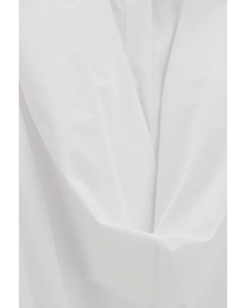 White Cotton Casual Dress Glam Steals