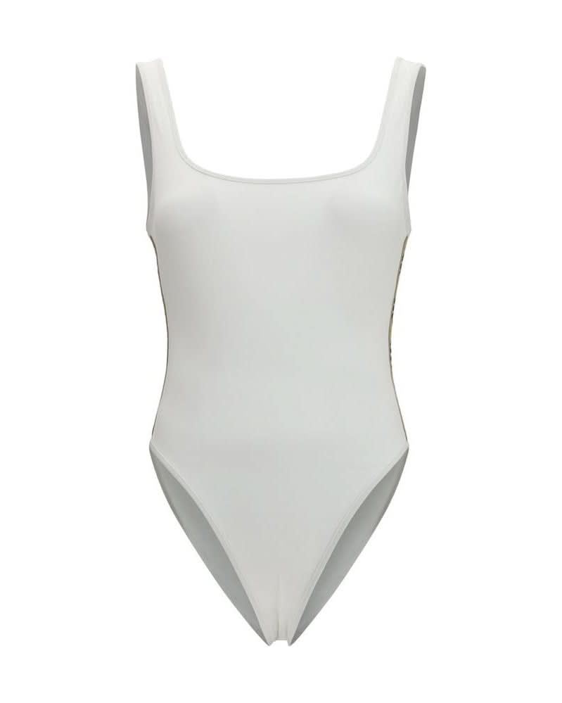 White Polyamide One-Piece Swimsuit Glam Steals