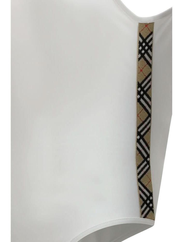 White Polyamide One-Piece Swimsuit Glam Steals