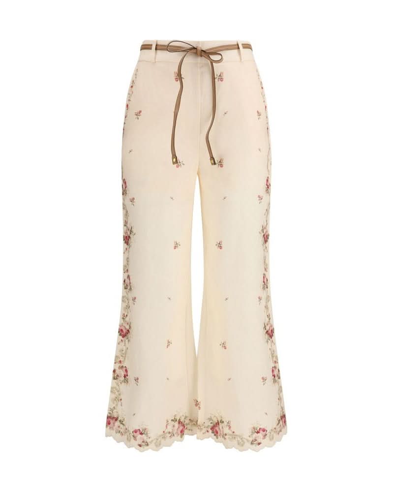 Zimmermann Beige Cotton Flared Pant 
