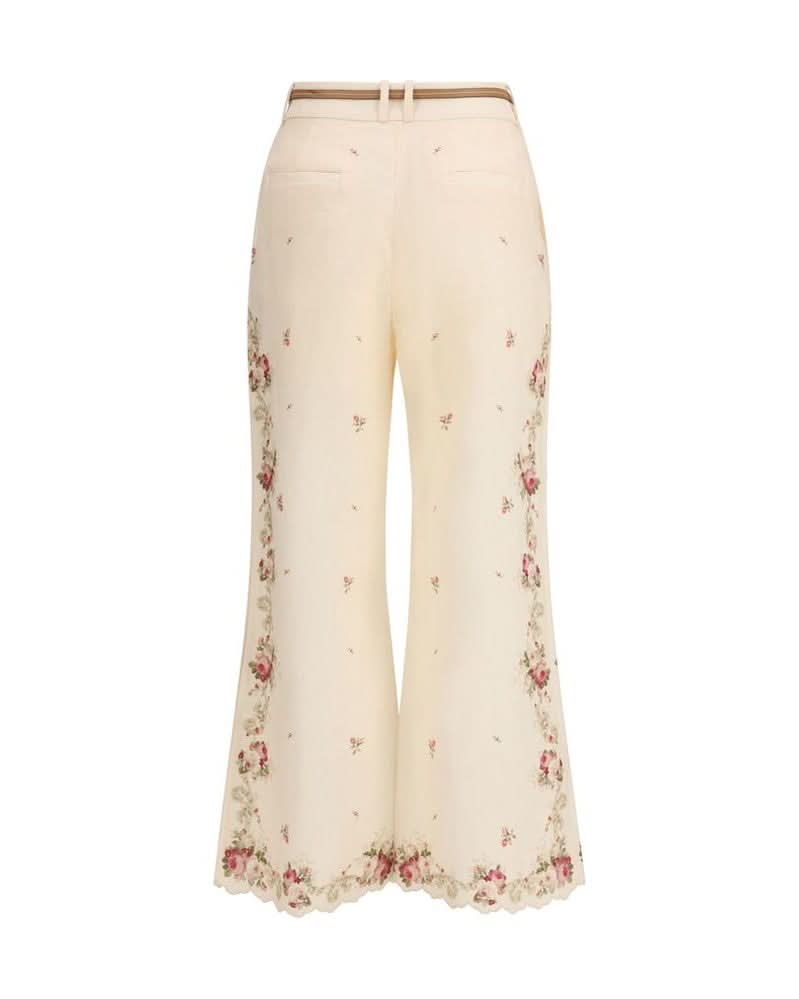 Zimmermann Beige Cotton Flared Pant 