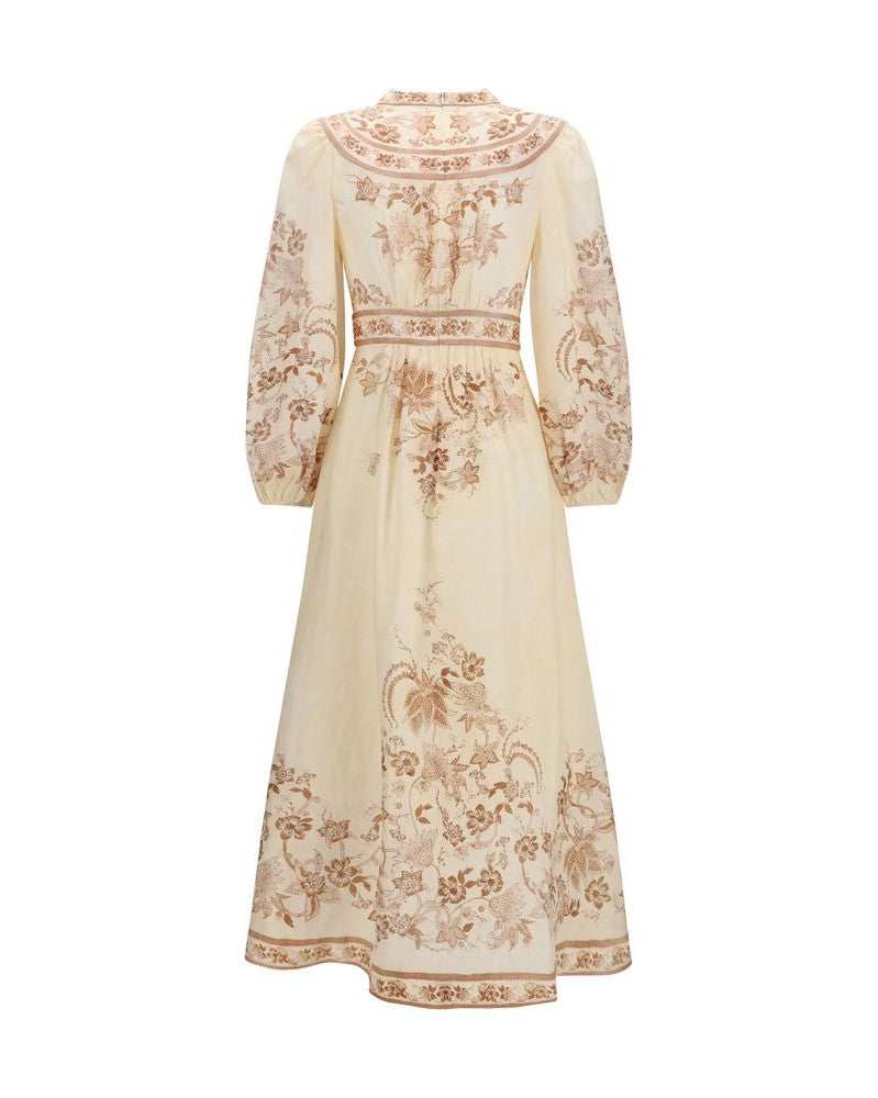 Zimmermann Beige Linen Casual Dress Glam Steals
