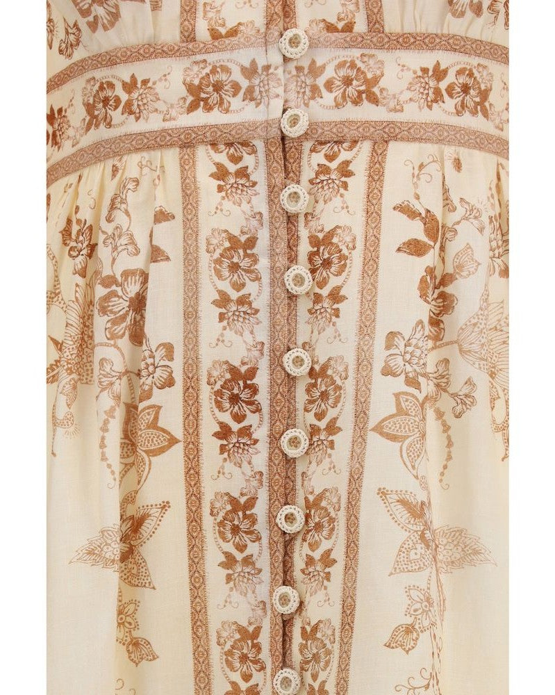 Zimmermann Beige Linen Casual Dress Glam Steals