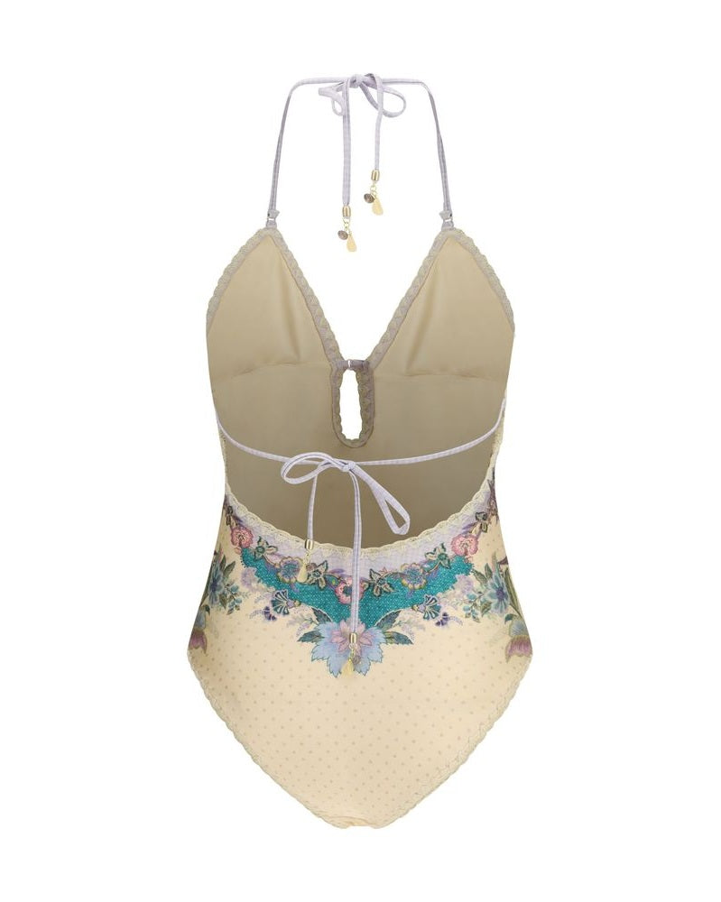 Zimmermann Beige Polyamide One Piece Swimsuit Glam Steals