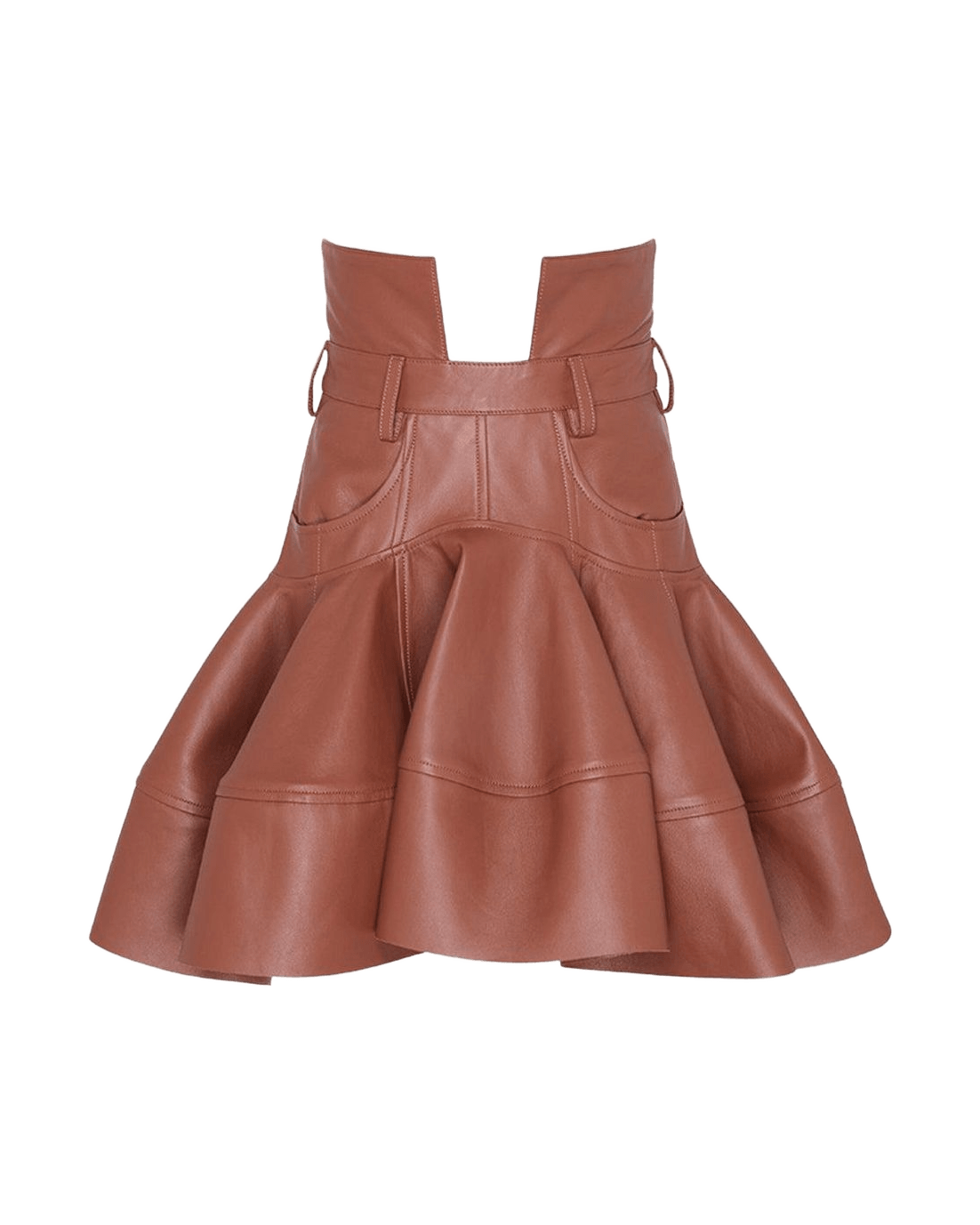 Zimmermann Brown Leather Skirt Glam Steals