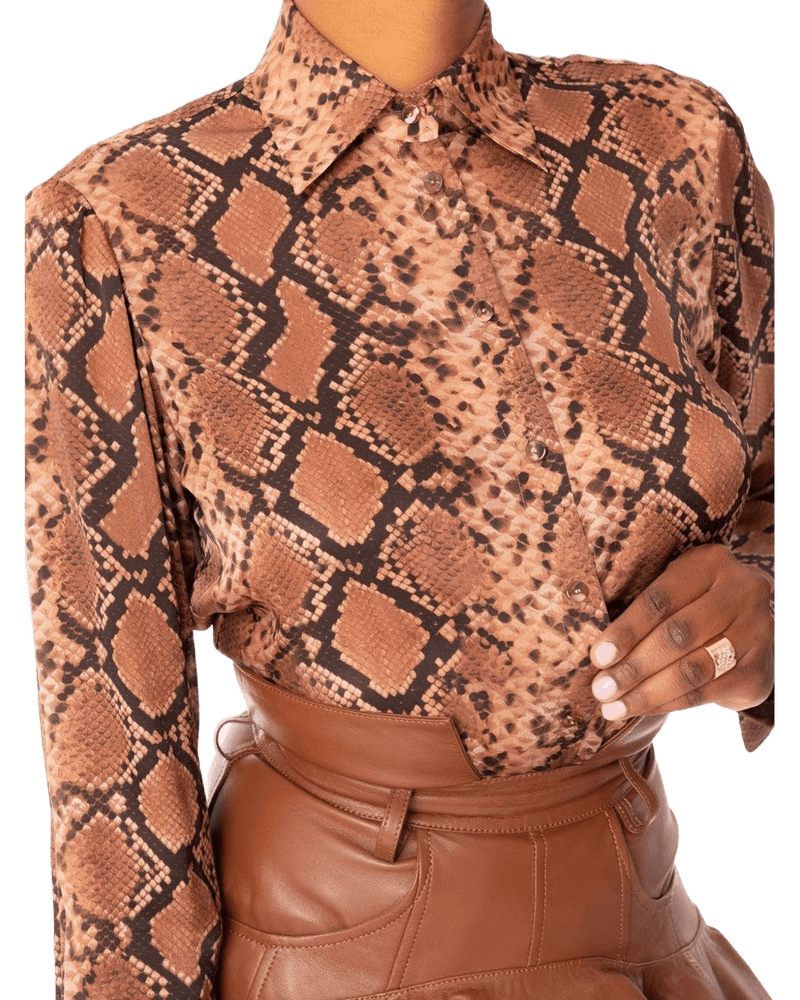 Zimmermann Brown Leather Skirt Glam Steals