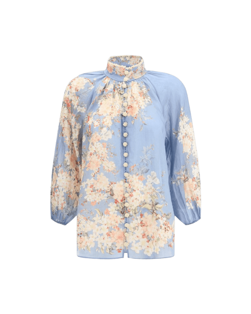 Zimmermann Cascadian Blouse With Puff Sleeves Glam Steals