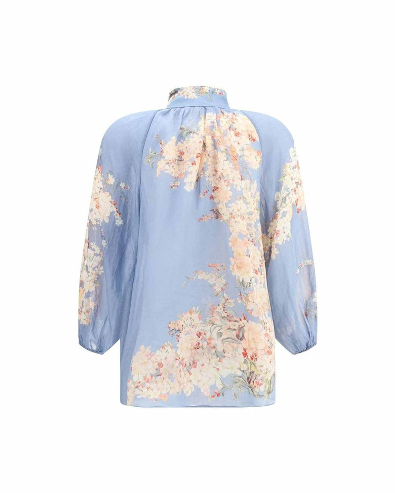 Zimmermann Cascadian Blouse With Puff Sleeves Glam Steals