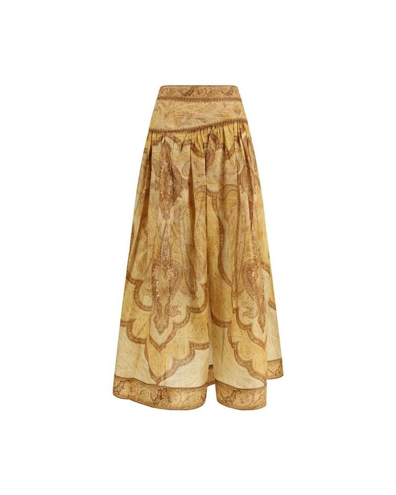 Zimmermann Cotton Long Skirt Glam Steals