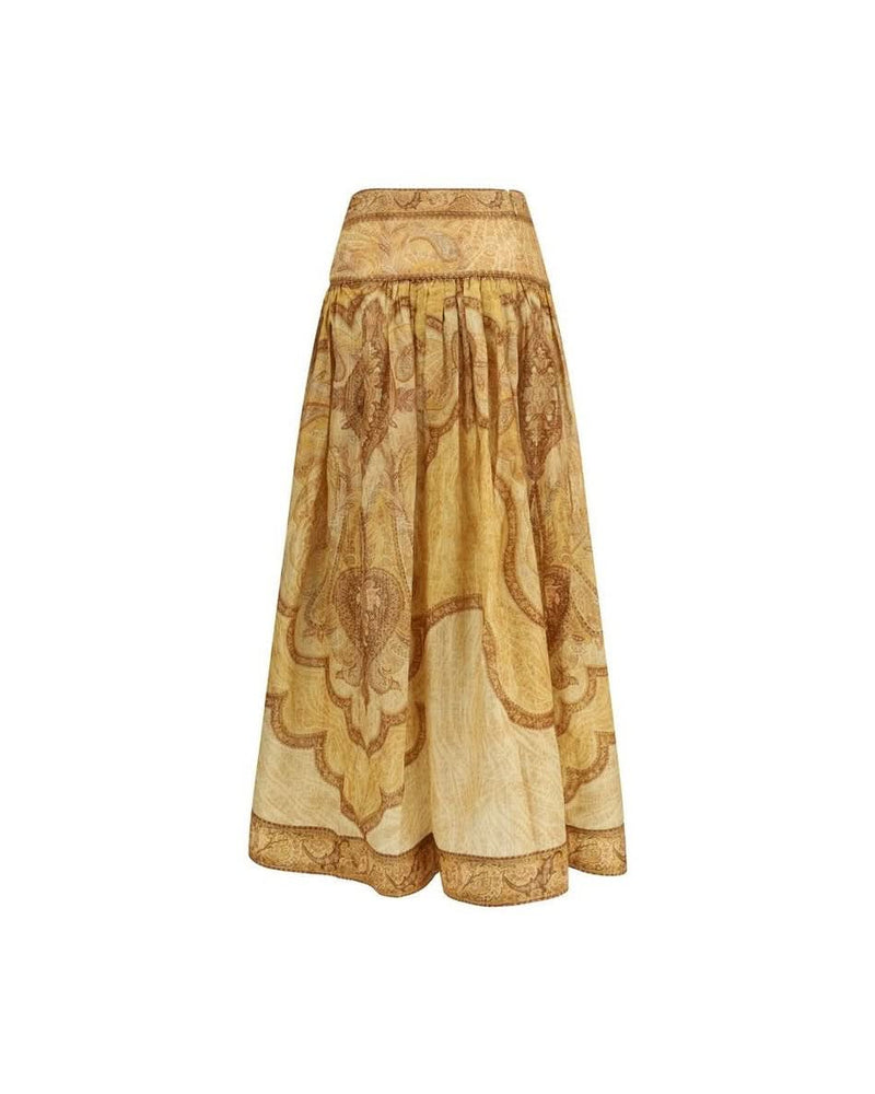 Zimmermann Cotton Long Skirt Glam Steals