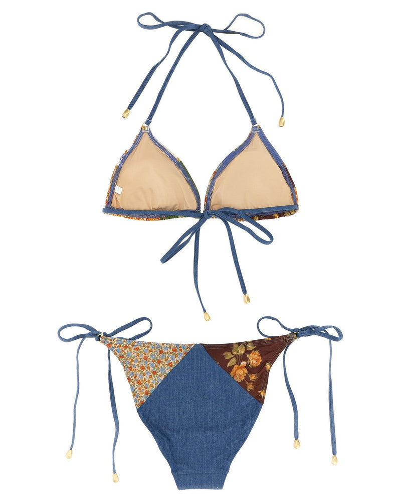 Zimmermann Cotton Lucky Mini Tri Bikini Glam Steals