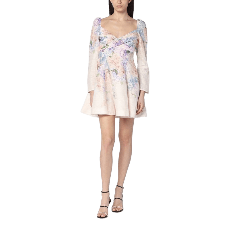 Zimmermann Dawning Mini Dress with Floral Print Glam Steals