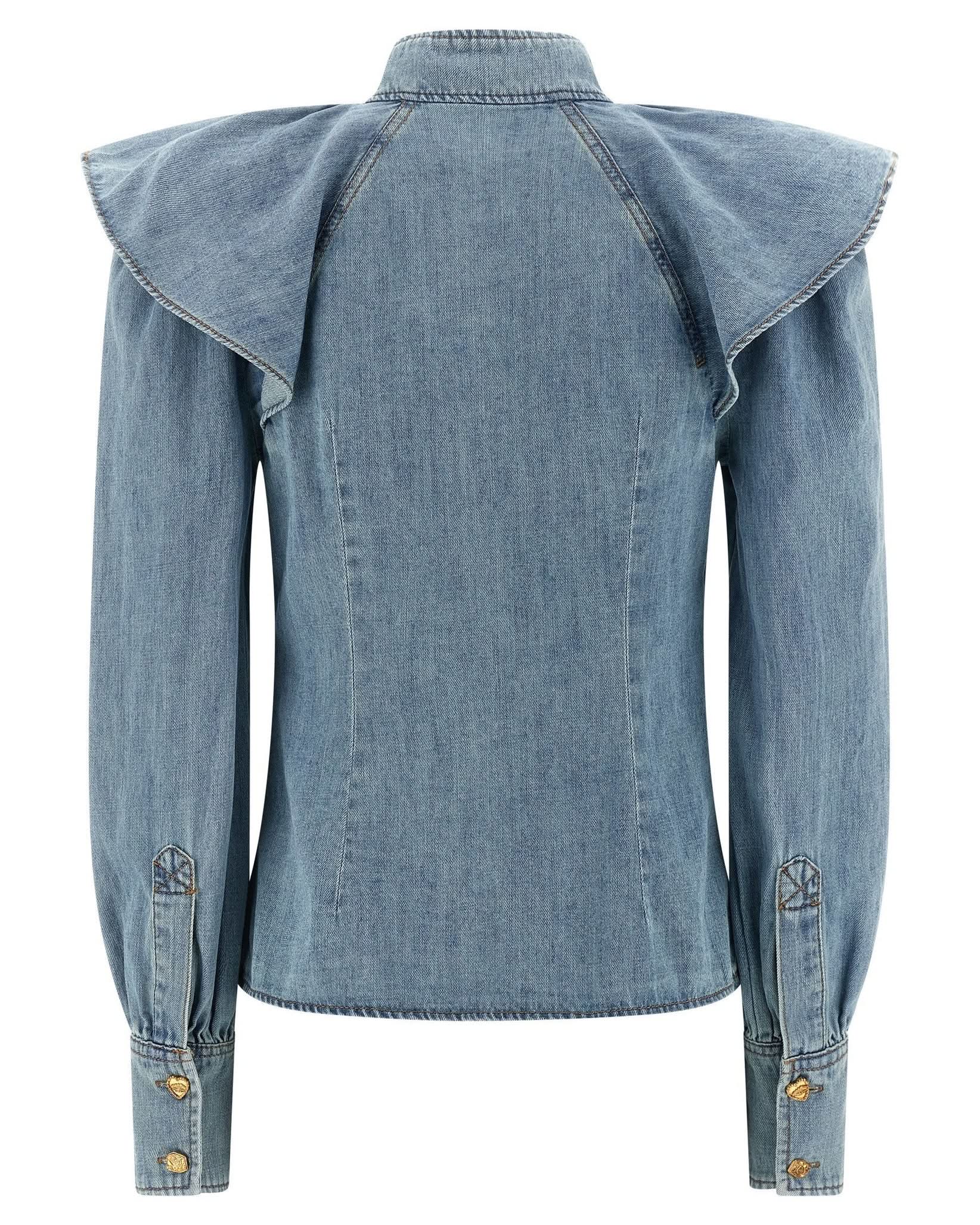 Zimmermann Denim Crush Blouse Glam Steals