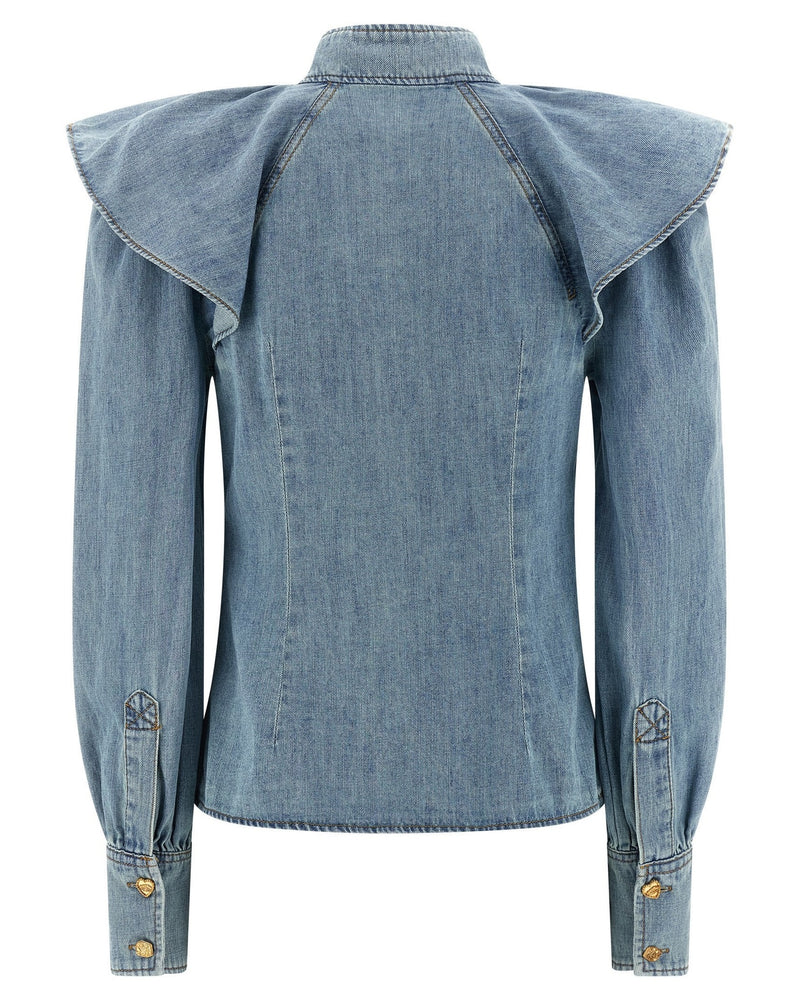 Zimmermann Denim Crush Blouse Glam Steals