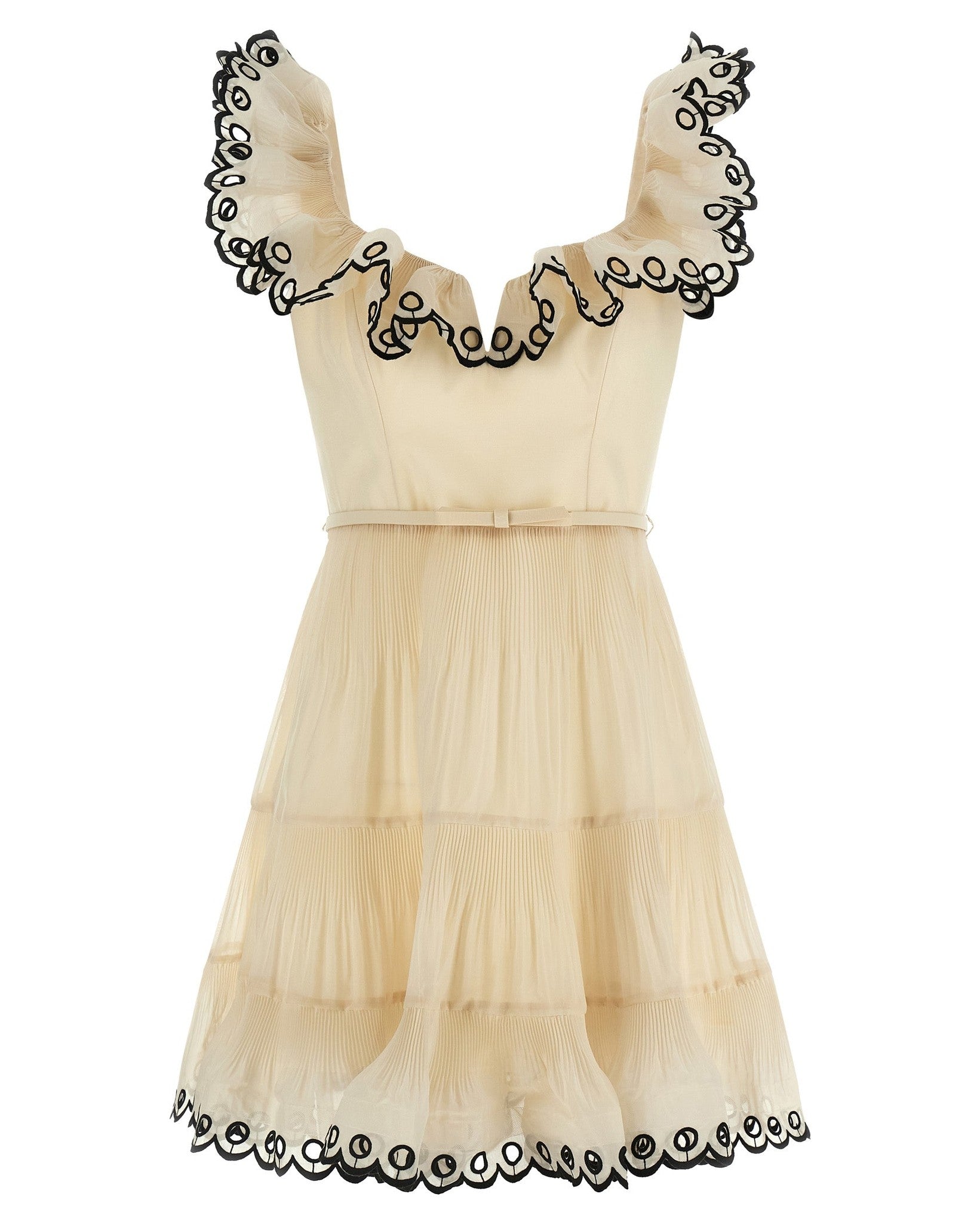 Zimmermann Embroidered Frilled Mini Dress Glam Steals