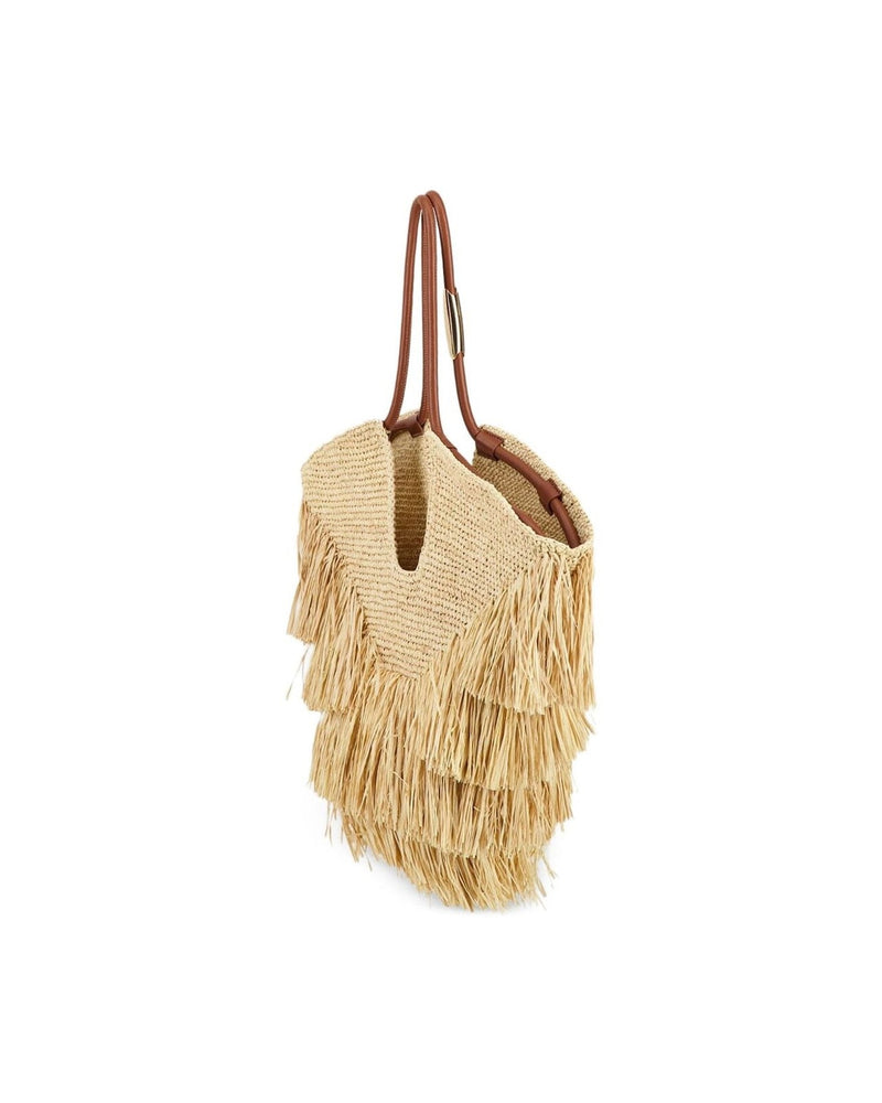 Zimmermann Goldentime Medium Raffia Tote Bag Glam Steals
