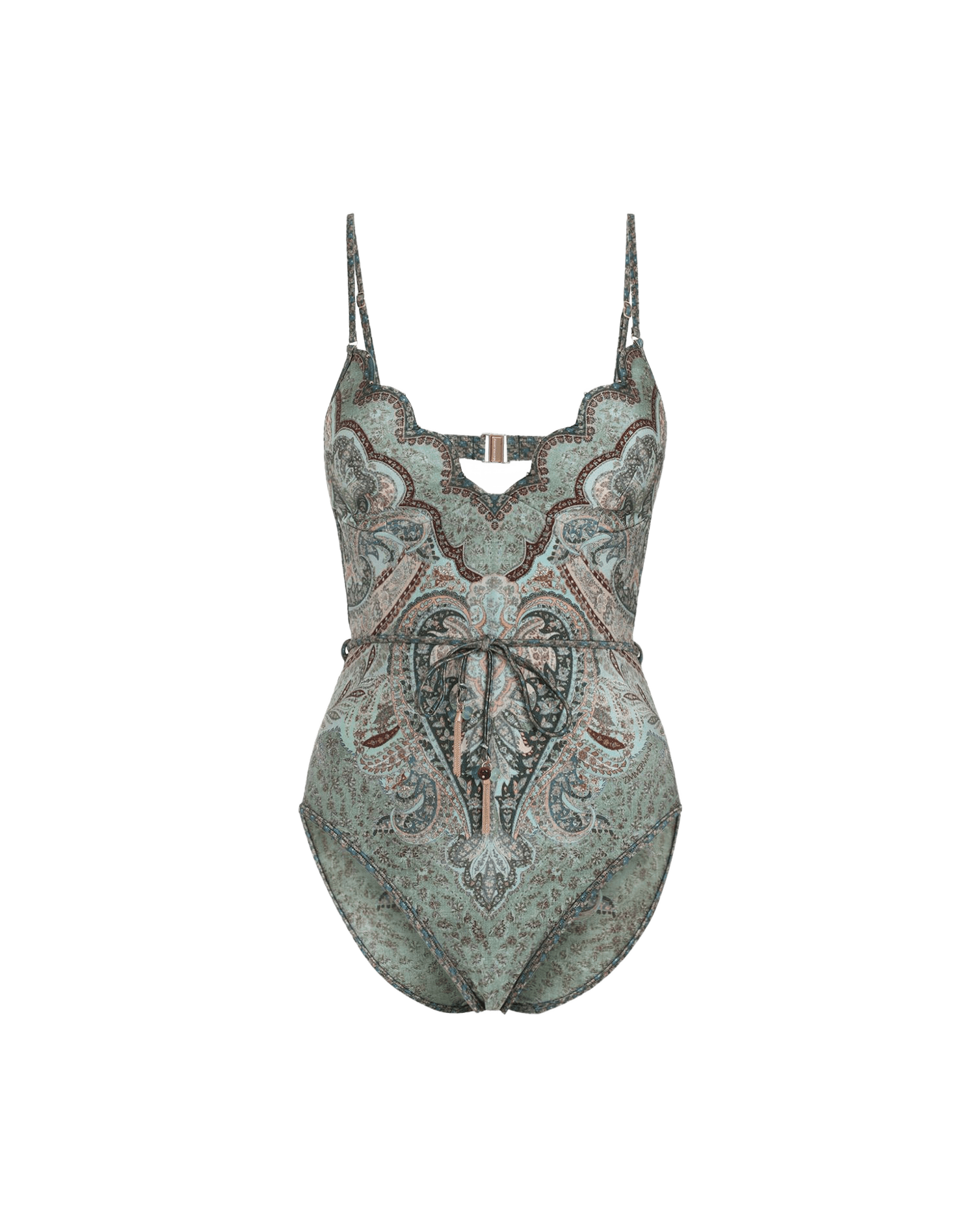 Zimmermann Green One Piece Swimsuit Glam Steals