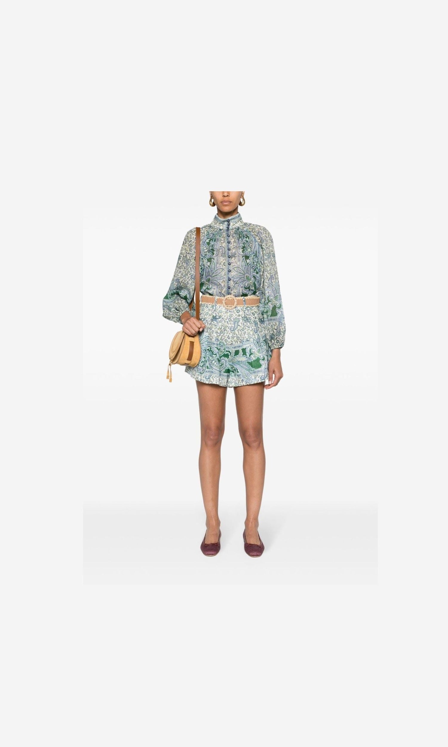 Zimmermann Green Shorts Glam Steals