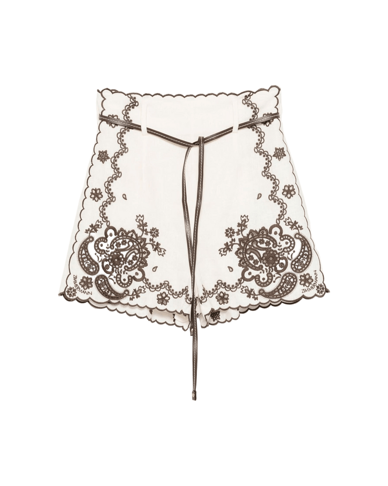 Zimmermann Shorts Ivory Glam Steals