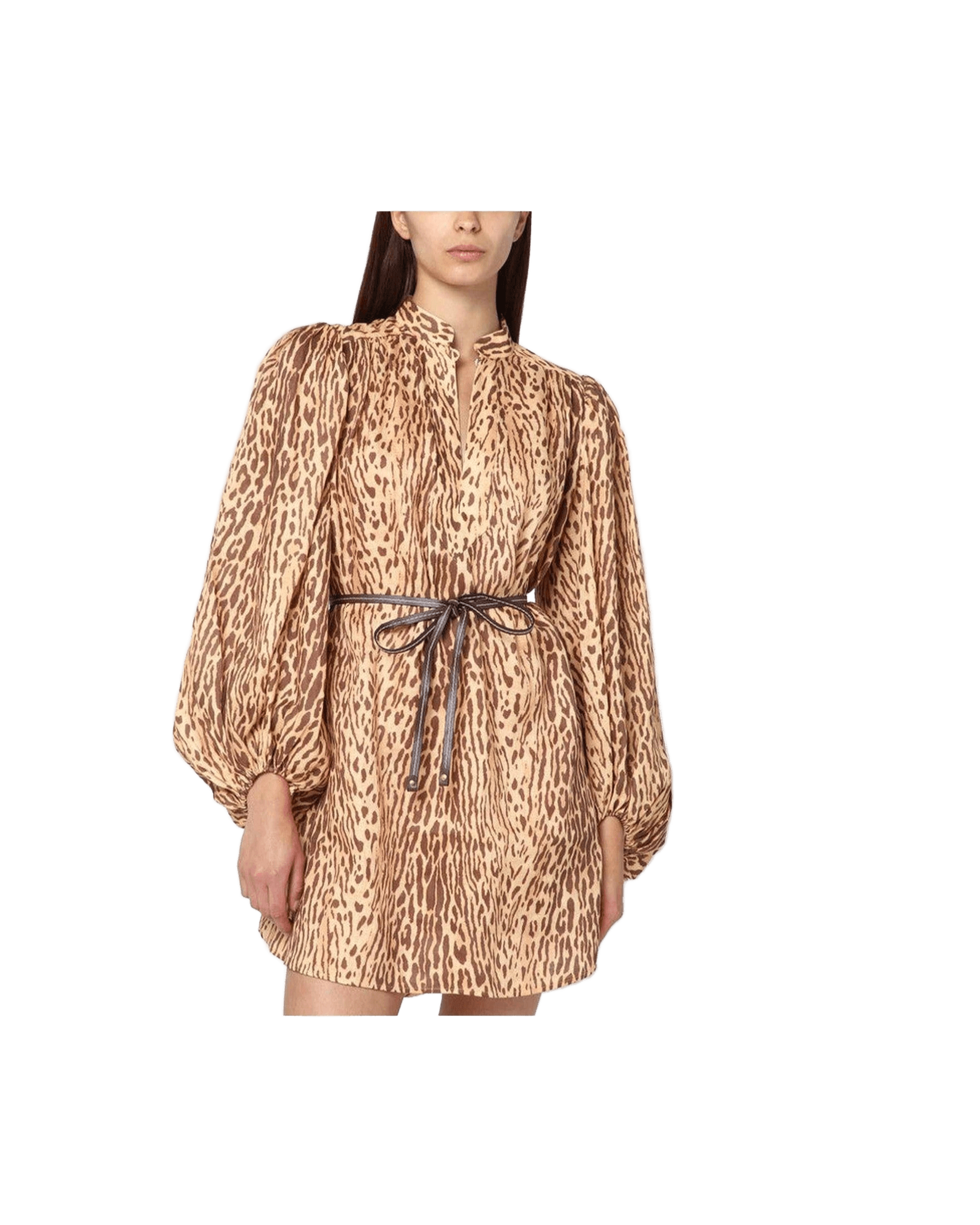 Zimmermann Linen Leopard Print Short Dress Glam Steals