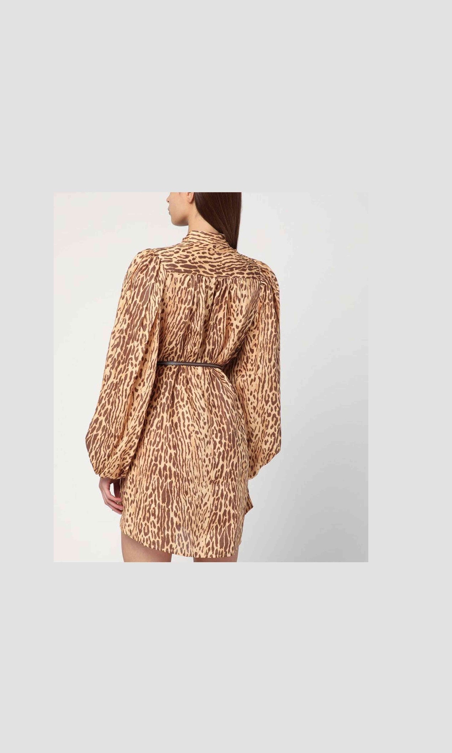 Zimmermann Linen Leopard Print Short Dress Glam Steals