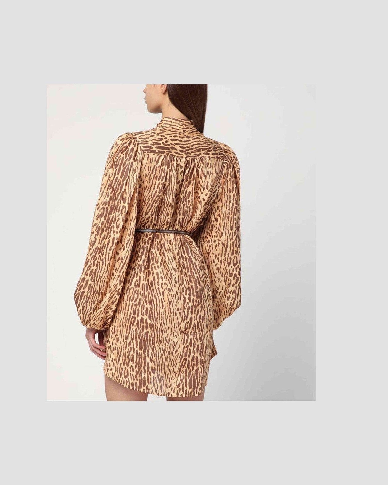 Zimmermann Linen Leopard Print Short Dress Glam Steals