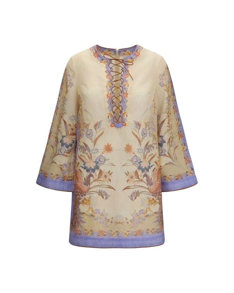 Zimmermann Multicolor Linen Casual Dress