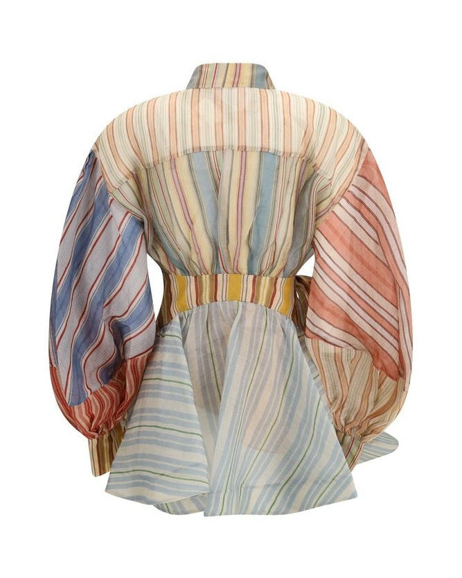 Zimmermann Multicolor Linen Casual Dress Glam Steals