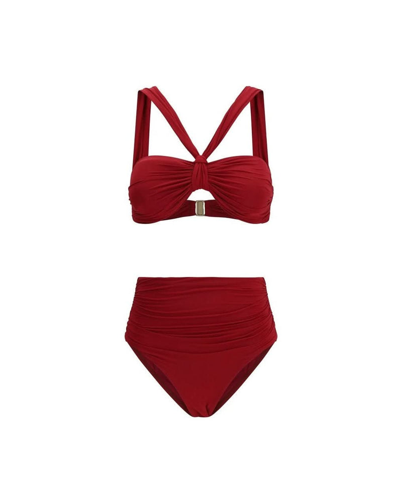 Zimmermann Polyester Bordeaux Bikini Set Glam Steals