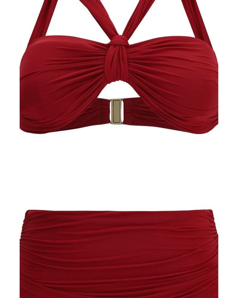Zimmermann Polyester Bordeaux Bikini Set Glam Steals