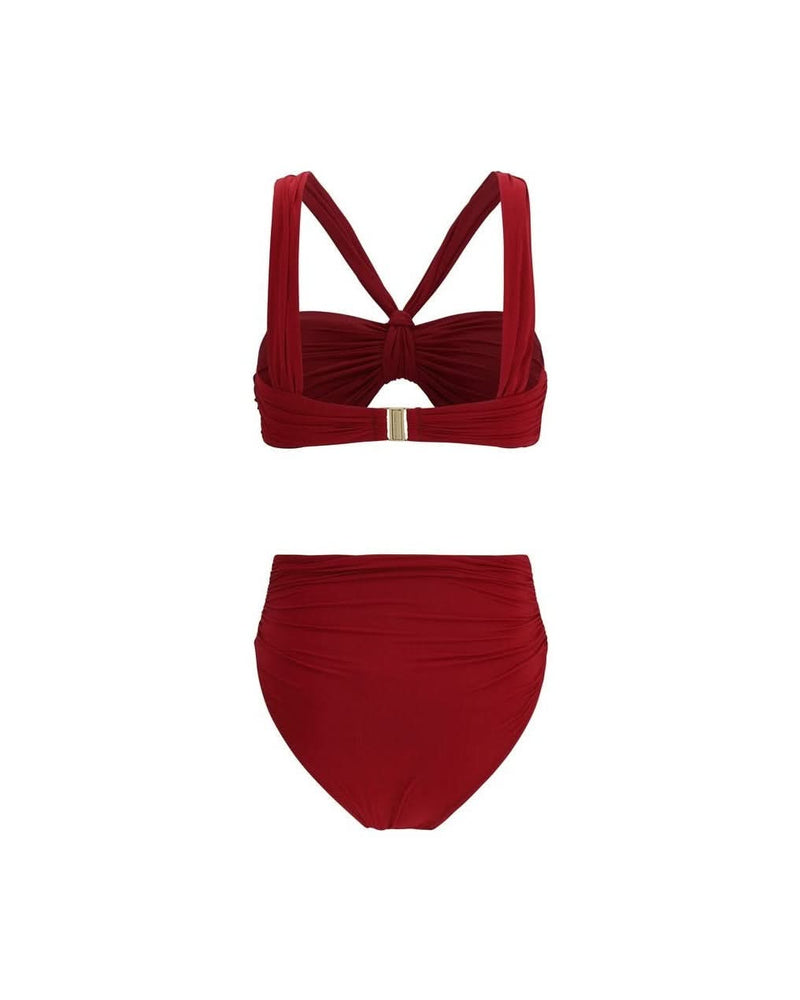 Zimmermann Polyester Bordeaux Bikini Set Glam Steals