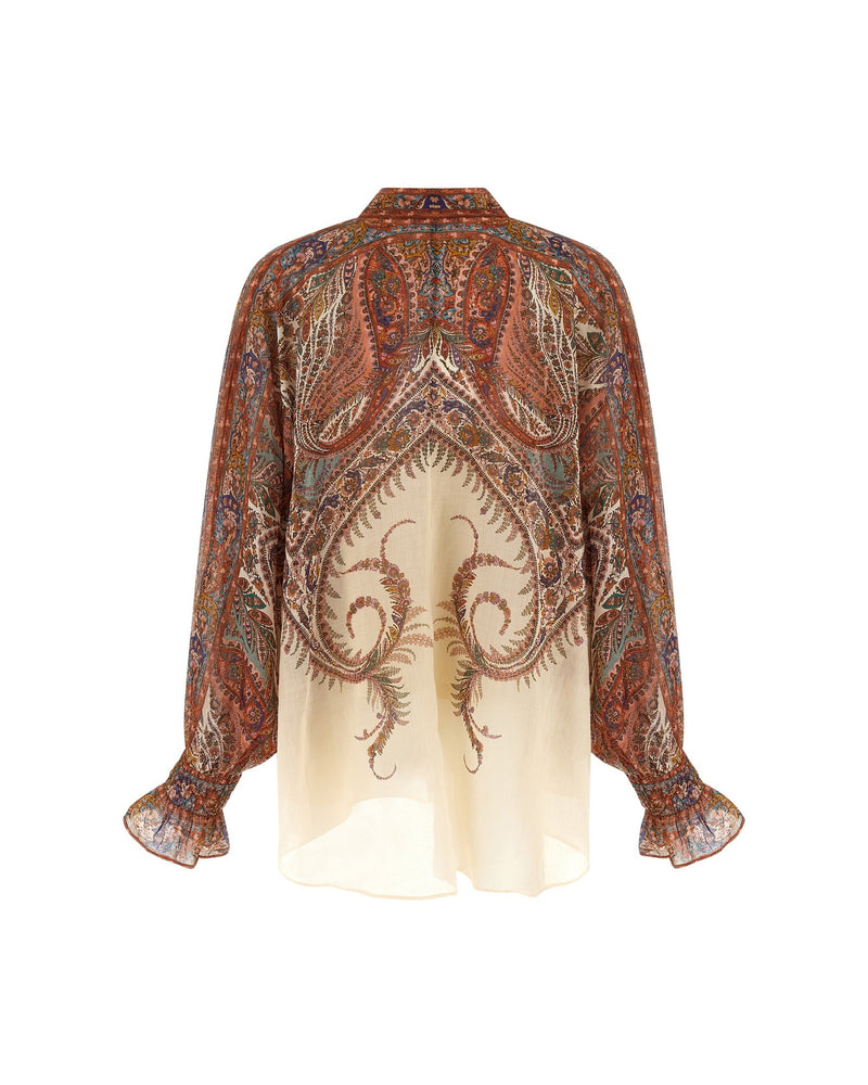 Zimmermann Rhiannon Tie Neck Blouse Shirts