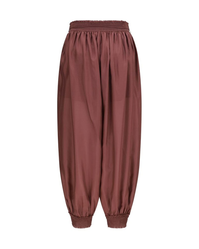 Zimmermann Silk Bordeaux Casual Pant Glam Steals