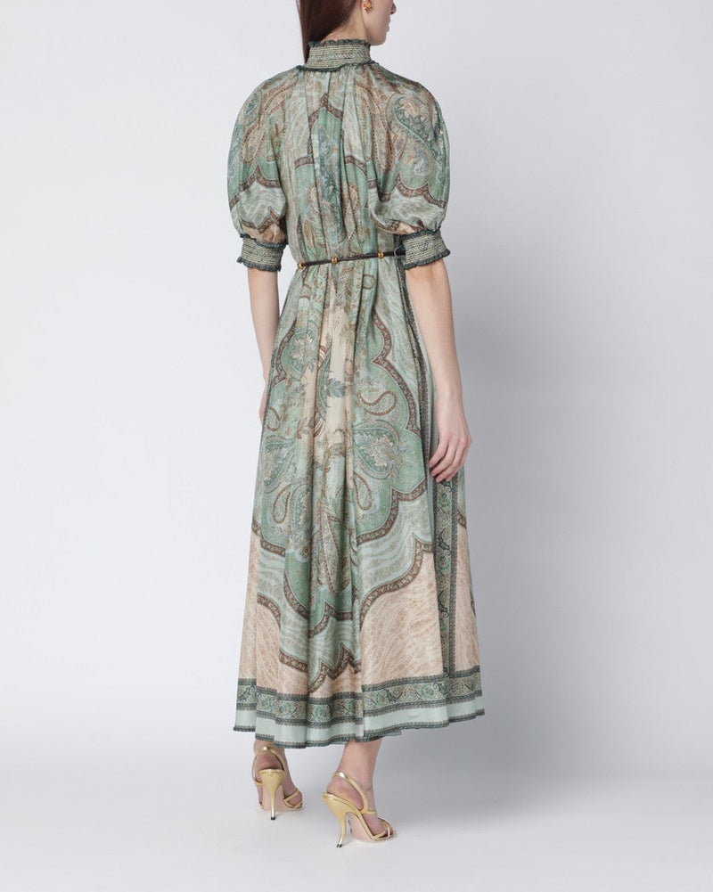 Zimmermann Wanderlust Billow Dress with Tapestry Print Glam Steals