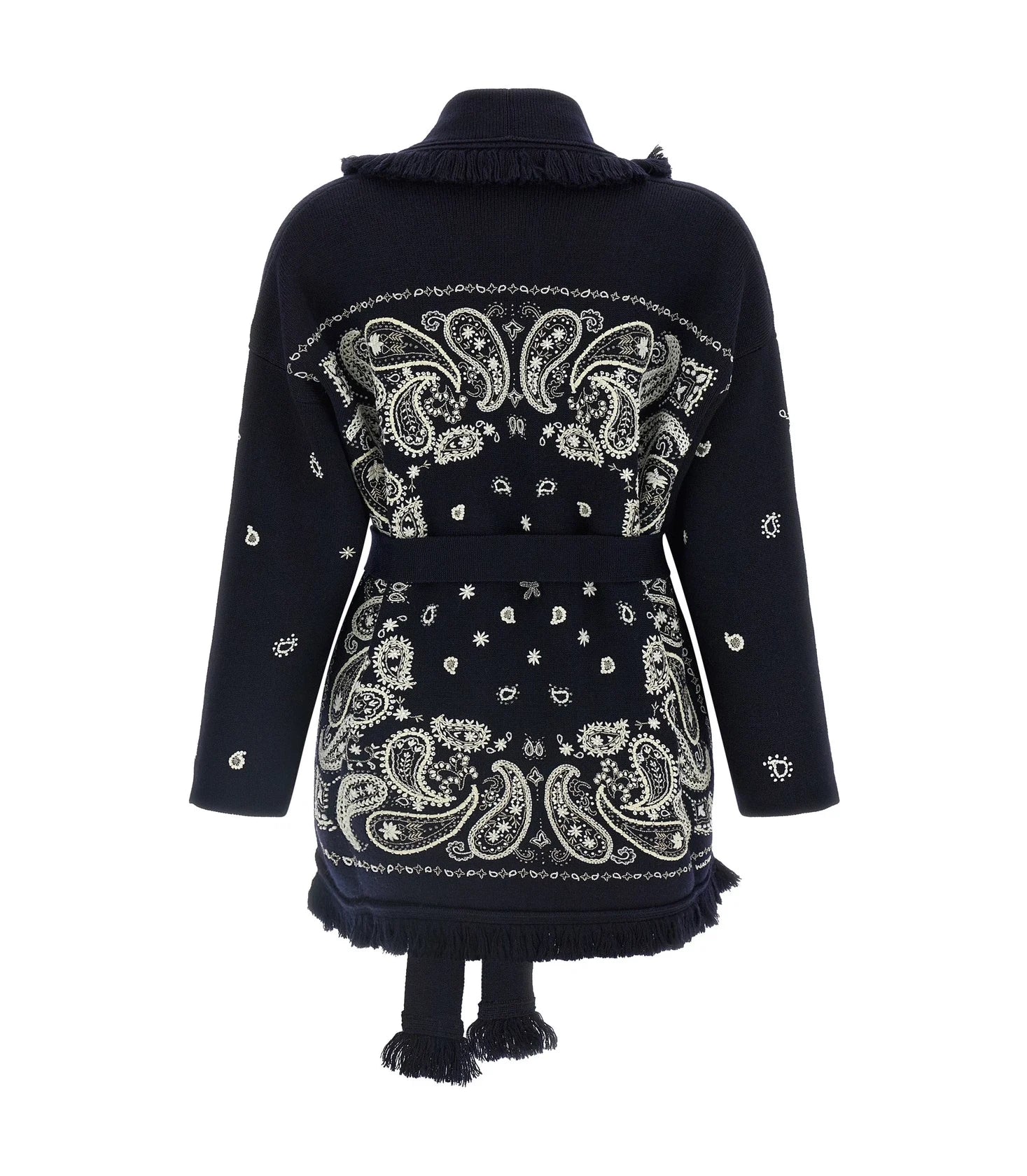Alanui Cardigan in blue, Virgin Wool — view 2