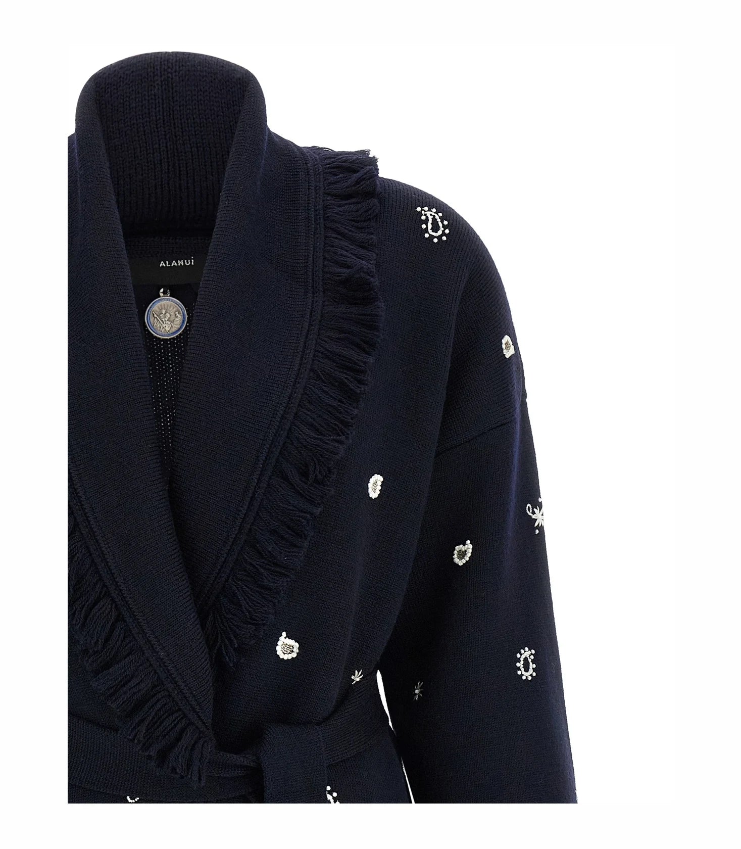 Alanui Cardigan in blue, Virgin Wool — view 3