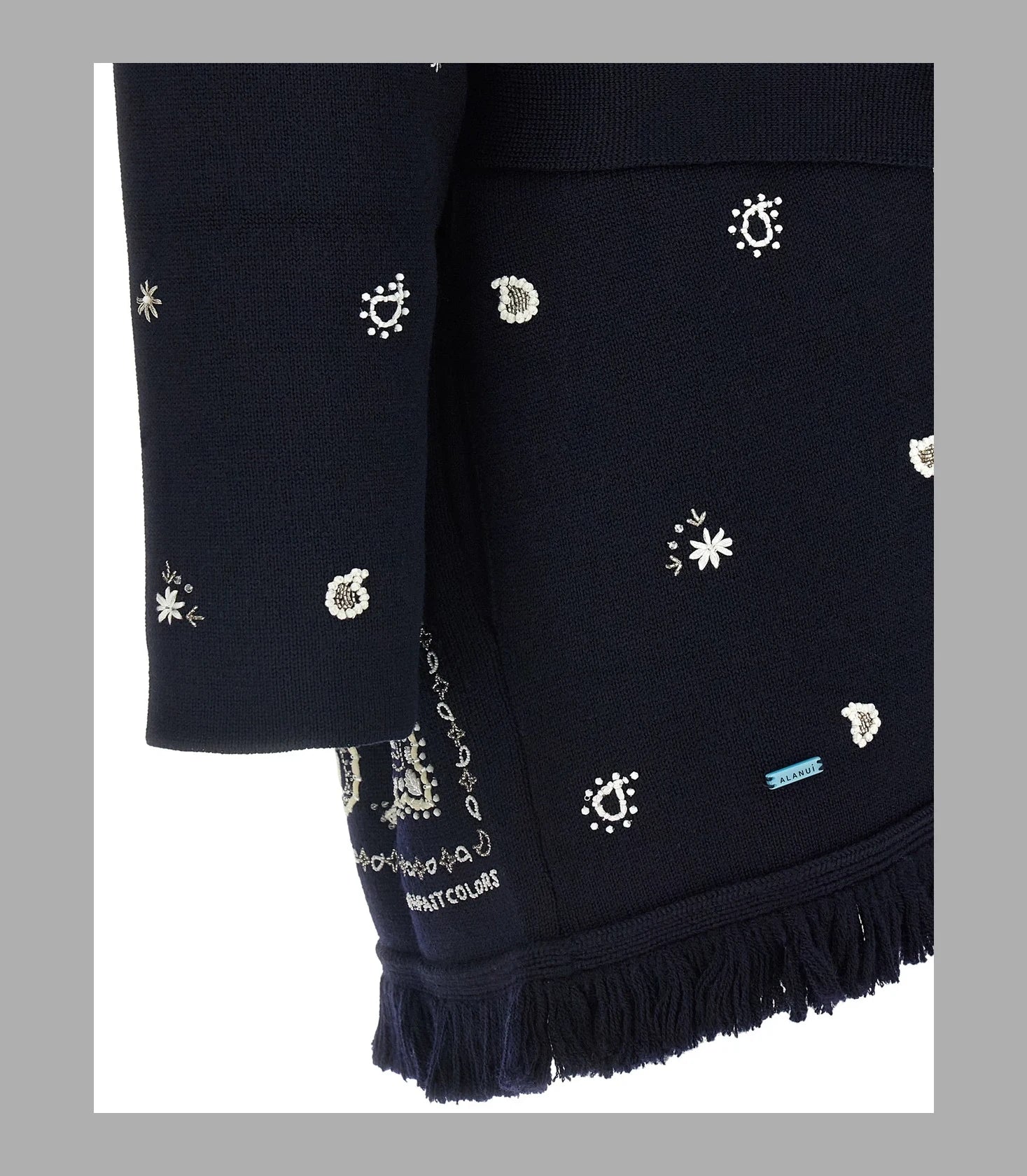 Alanui Cardigan in blue, Virgin Wool — view 4