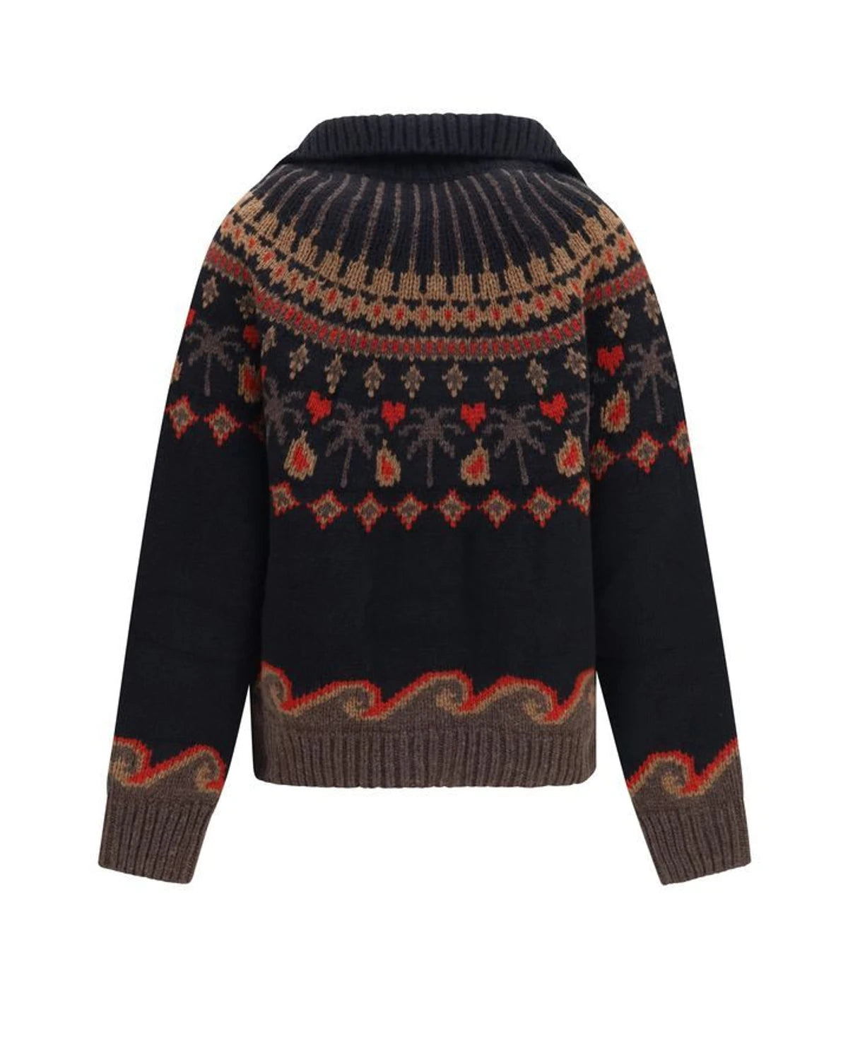 Alanui Cardigan in multicolor, Fleece Wool — view 2