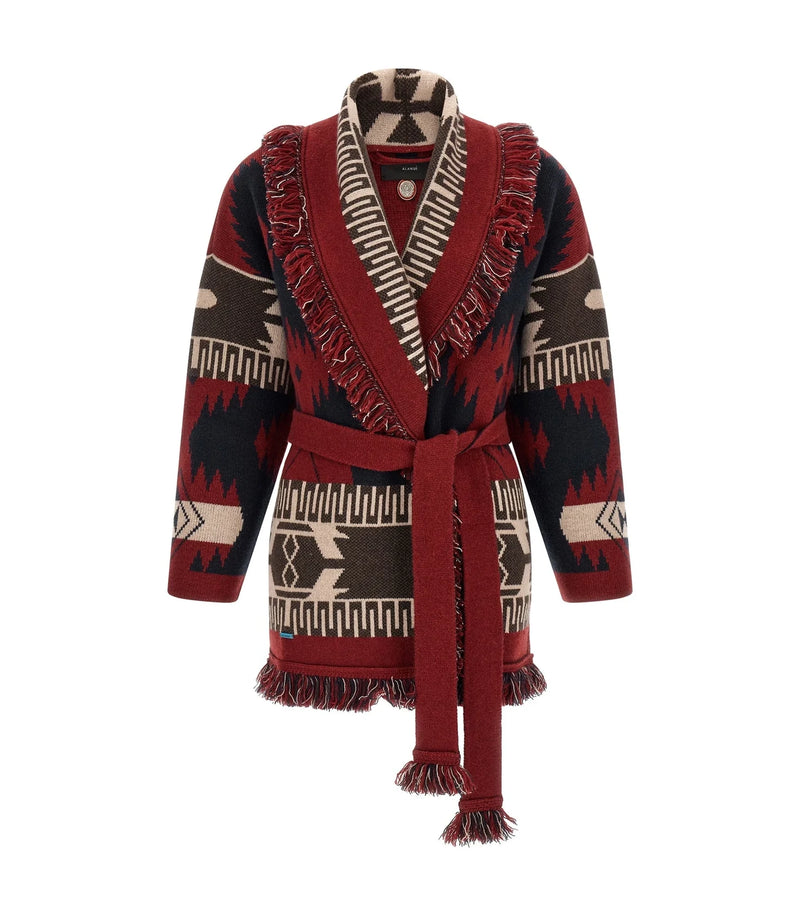 Alanui Cardigan in red, Cashmere