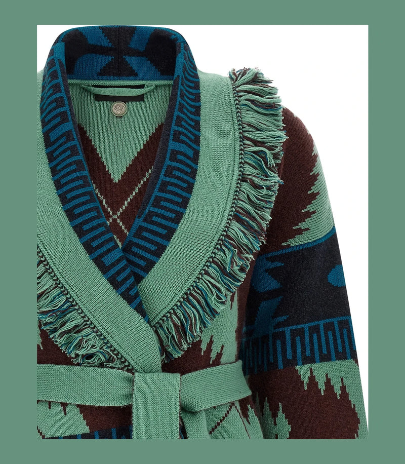 Alanui Kimono Jackets & Cardigan in multicolor, Cashmere — view 3