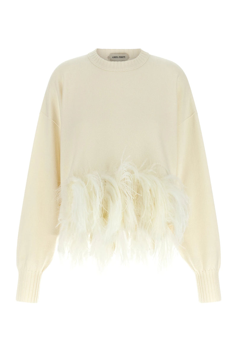 Alberta Ferretti Sweater in white, Virgin Wool