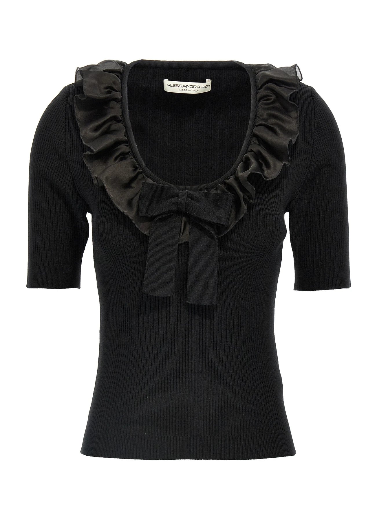 Alessandra Rich Blouse in black, Wool