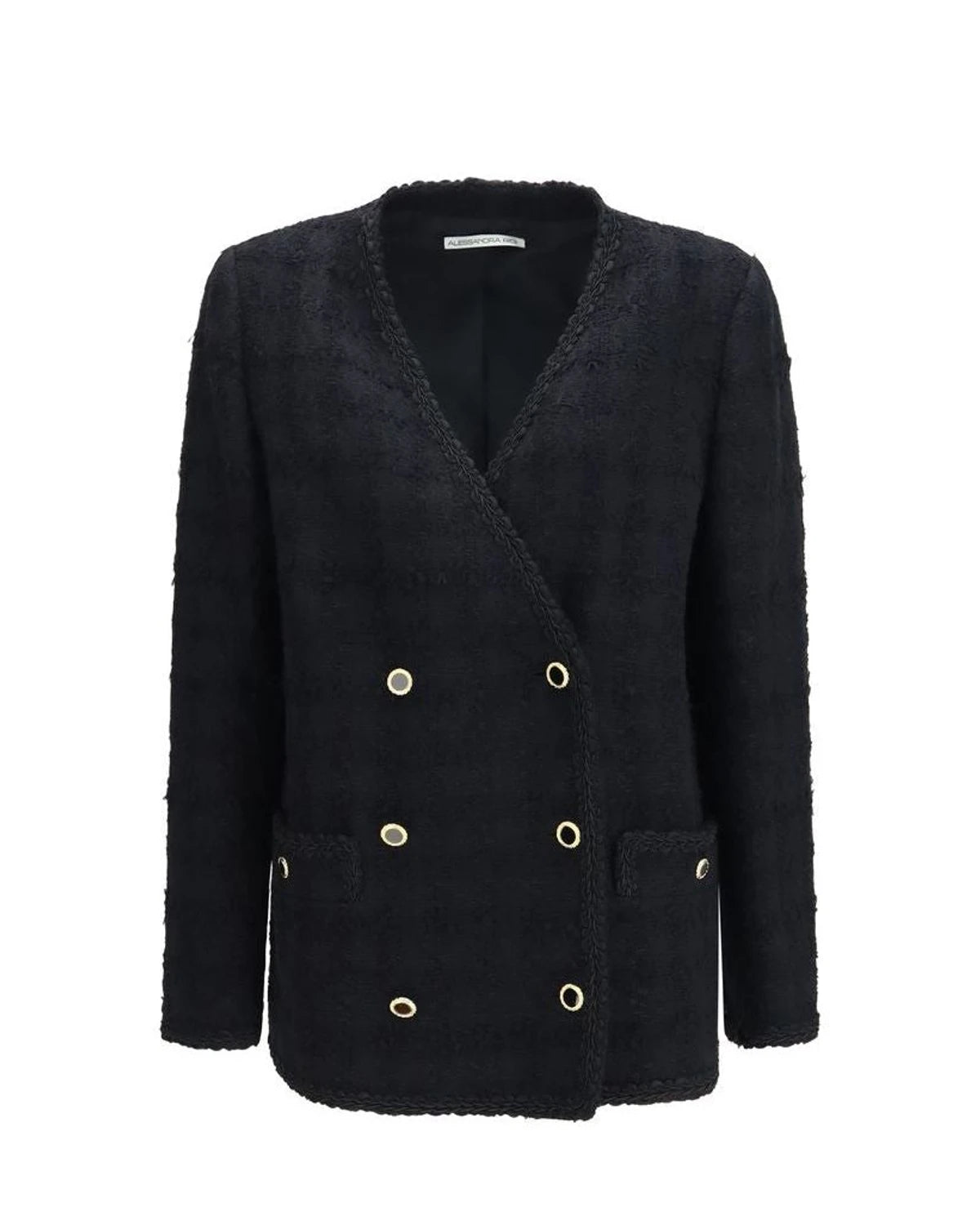 Alessandra Rich Bolero Jacket in black, Cotton