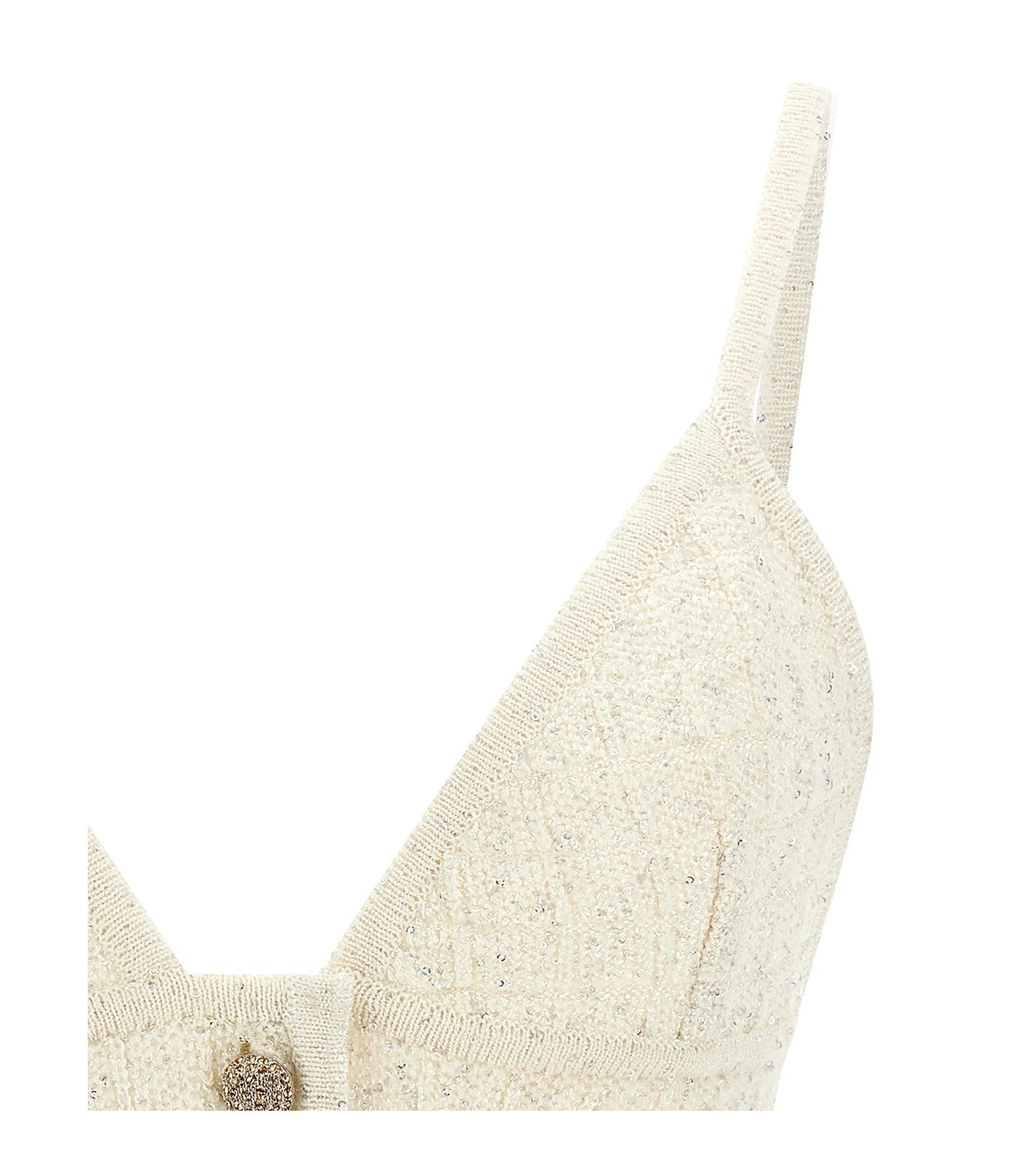 Alessandra Rich Corset Top in white, Polyester — view 3