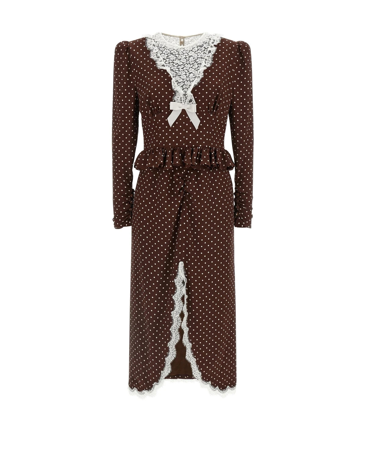 Alessandra Rich Dresse in brown, Silk